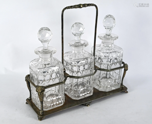 Victorian electroplated decanter stand