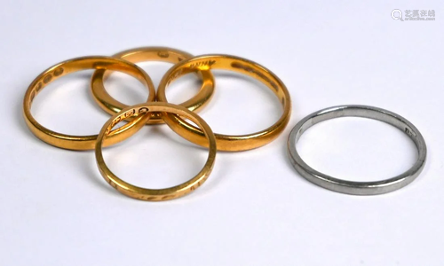 Five various wedding bands