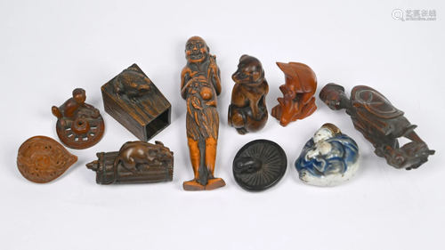 A collection of Meiji period and later Japanese netsuke