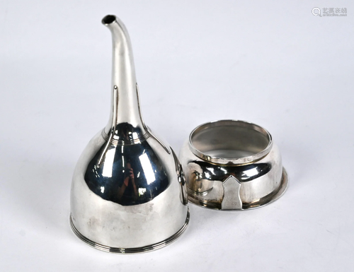 George III silver wine funnel