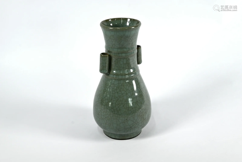 A Chinese Guan type arrow vase, 24.5 cm high