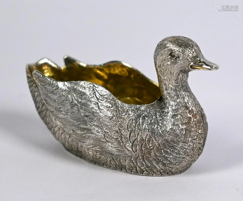 Victorian silver goose