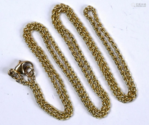 A 9ct yellow gold rope chain