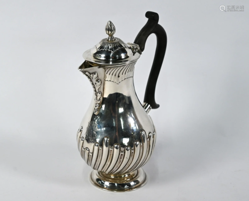 Victorian silver chocolate pot