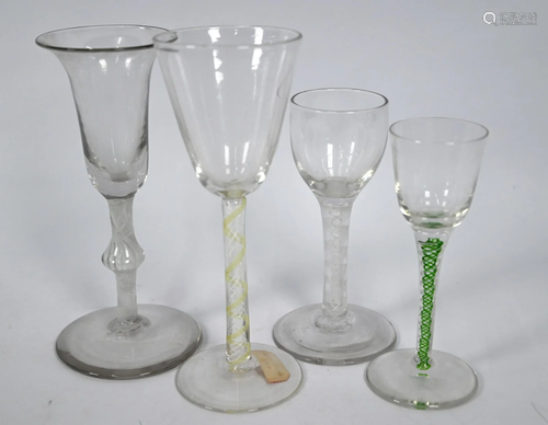 Four various glasses