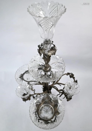 Large Victorian electroplated epergne