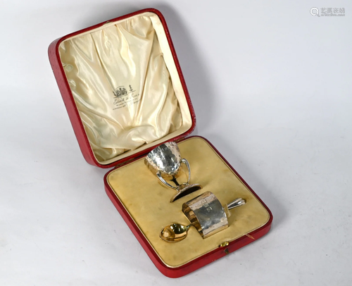 Art Nouveau Scottish silver Christening set