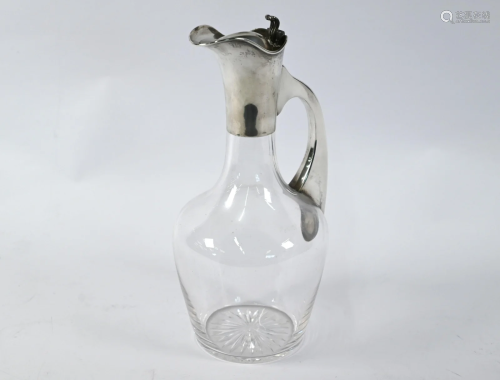 Edwardian silver-mounted claret jug