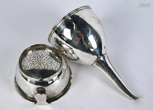 George III silver wine funnel