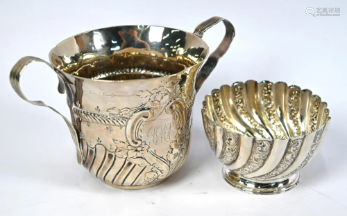 Edwardian silver posset cup