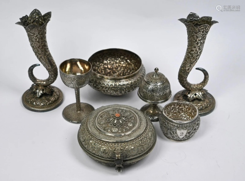 Indian silver items