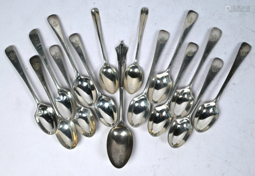 Various silver teaspoons