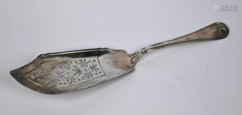 Victorian silver fish-slice