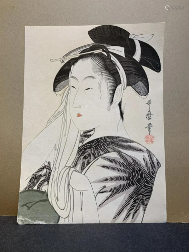 Japanese woodblock print of a Lady