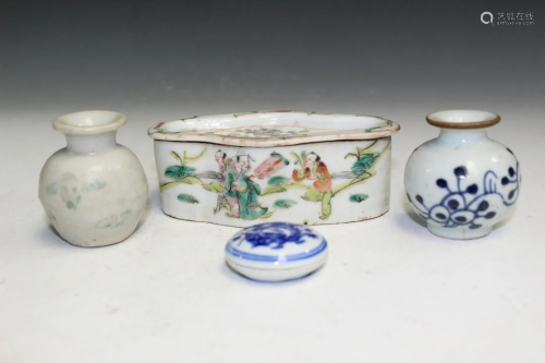 Group of 4 Asian Porcelain Items.