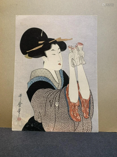 Japanese woodblock print of a Lady