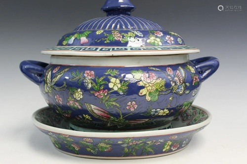 Chinese Famille Rose Porcelain Tureen