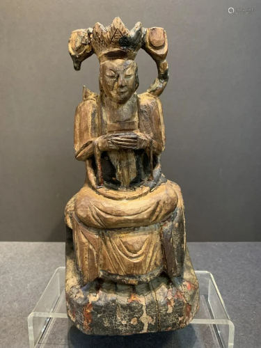 Chinese Wood Carving of a Figure