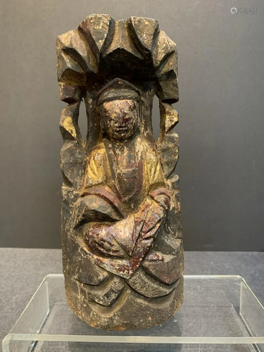 Chinese Wood Carving of a Figure