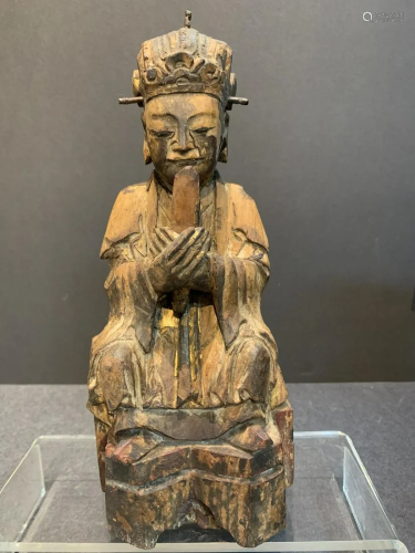 Chinese Wood Carving of a Figure