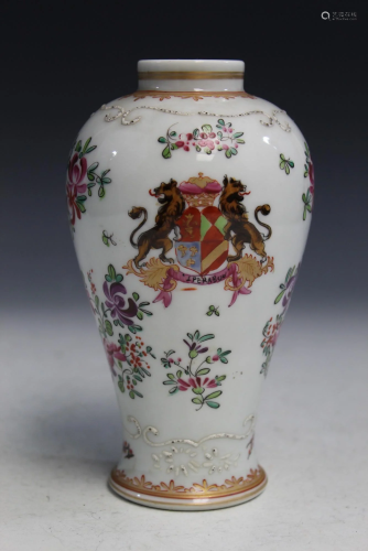 Antique Armorial French Sperabo Porcelain Vase