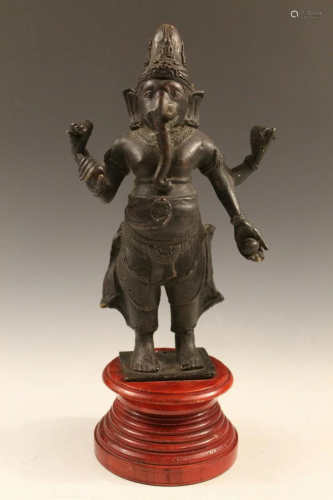 Indian bronze statue, 19th Century.