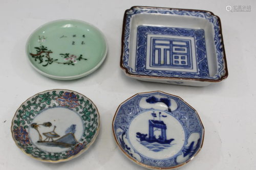 Group of Japanese porcelain dishes.