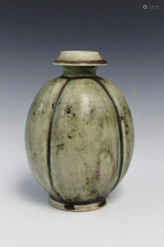 Japanese Green Glazed Porcelain Vase