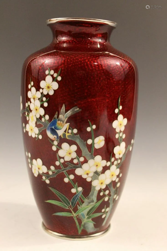 Japanese cloisonne vase.