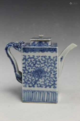 Chinese Blue and White Porcelain Teapot