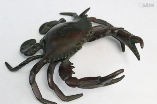 Metal Crab Inkwell