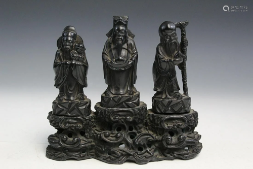 Chinese Statue of Three Immortals.