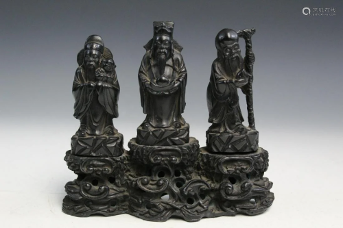 Chinese Statue of Three Immortals.