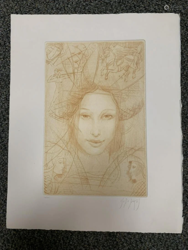 Unframed Csaba Markus signed limited edition etching, 