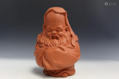 Chinese Pottery Statue of an Old Man
