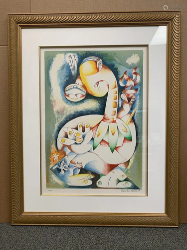 Framed Alexandra Nechita signed limited edition