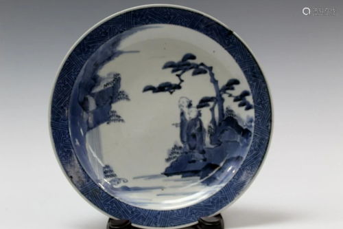 Chinese Porcelain Blue and White Plate