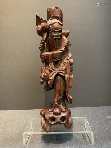 Chinese Wood Carving of an Old Man