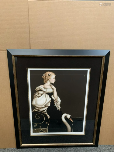 Framed Michael Parkes signed limited edition