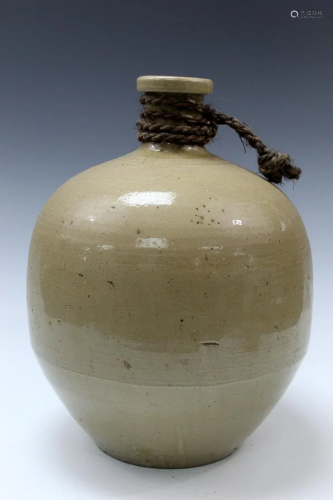 Japanese Celadon Glazed Porcelain Water Jar