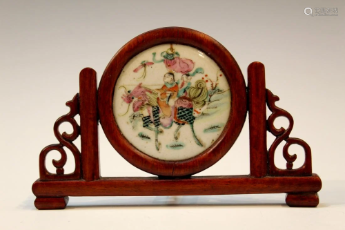 Chinese Porcelain Small Table Screen