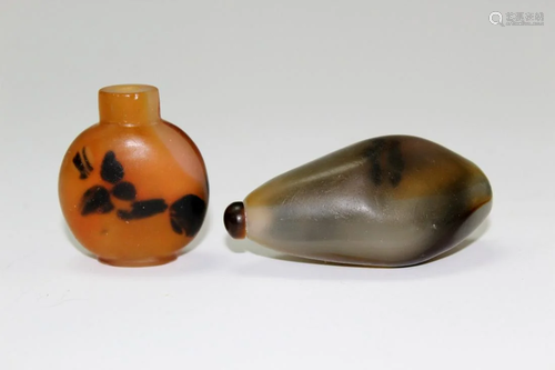 Two Chinese Glass Snuff Bottles