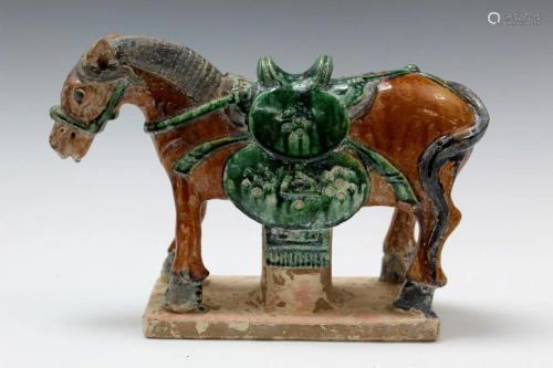 Chinese Sancai Pottery Horse