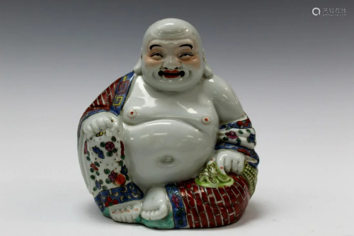 Chinese Famille Rose Porcelain Laughing Buddha