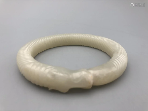 JADE CARVING DRAGON BRACELET BANGLE