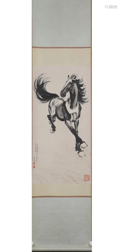 CHINESE PAINTING OF A STEED, XU BEIHONG