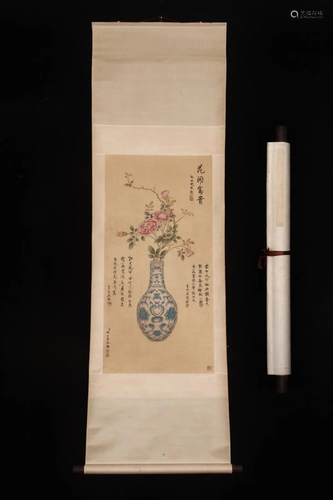 CHINESE PAINTING OF FLOWER ARRANGEMENT