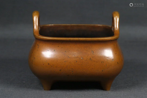 CHINESE PLAIN BRONZE CENSER