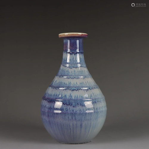 CHINESE FAMBE GLAZED PORCELAIN VASE