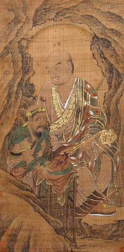 FIGURAL PAINTING OF ARHATS, ZHANG SHENGWENG